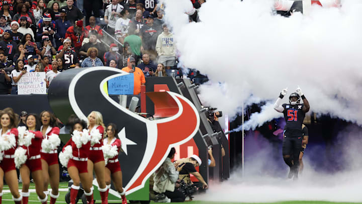 Dec 25, 2024; Houston, Texas, USA;Houston Texans defensive end Will Anderson Jr. (51) is introduced before playing against the Baltimore Ravens in the first quarter at NRG Stadium. Mandatory Credit: Thomas Shea-Imagn Images Dec 25, 2024; Houston, Texas, USA;Houston Texans defensive end Will Anderson Jr. (51) is introduced before playing against the Baltimore Ravens in the first quarter at NRG Stadium. Mandatory Credit: Thomas Shea-Imagn Images