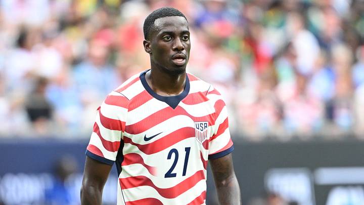 May 31, 2026; Charlotte, North Carolina, USA; United States forward Tim Weah (21) on the field in the second half at Bank of America Stadium. Mandatory Credit: Bob Donnan-Imagn Images