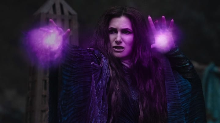 Agatha Harkness (Kathryn Hahn) in Marvel Television's AGATHA ALL ALONG, exclusively on Disney+. 