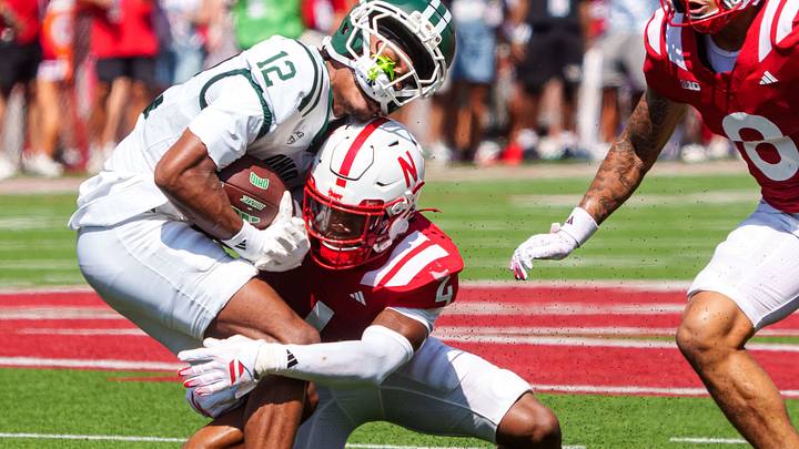 Nebraska defensive back Jamir Conn tackles Ohio receiver Eian Pugh at Memorial Stadium in the season opener. Nebraska defensive back Jamir Conn tackles Ohio receiver Eian Pugh at Memorial Stadium in the season opener.