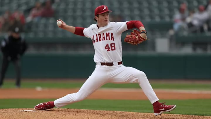 Alabama's Bobby Alcock (48) in a game against Bradley. (Image credit: Alabama Athletics) Alabama's Bobby Alcock (48) in a game against Bradley. (Image credit: Alabama Athletics)