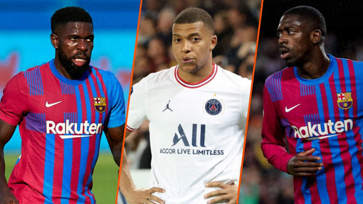 Umtiti, Mbappé et Dembélé Umtiti, Mbappé et Dembélé