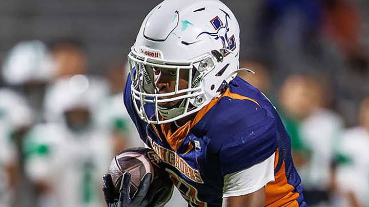 Legacy's Cameron Turner rushed for three touchdowns and recorded two sacks to lift the Longhorns to a season-opening victory over Silverado Legacy's Cameron Turner rushed for three touchdowns and recorded two sacks to lift the Longhorns to a season-opening victory over Silverado