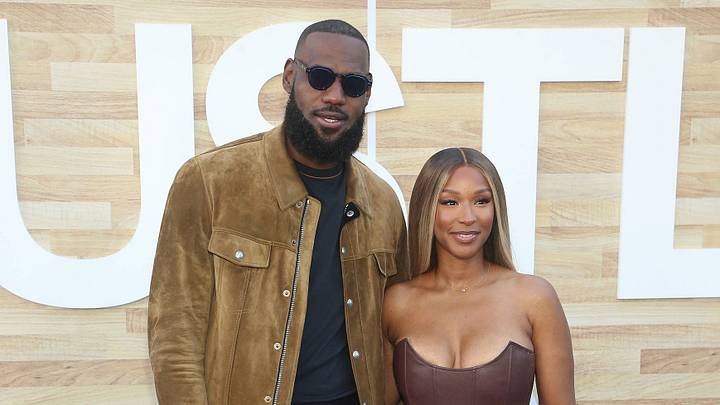 LeBron James and his wife, Savannah James, at an event.