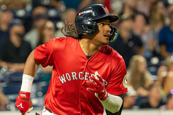 Worcester center fielder Jhostynxon Garcia