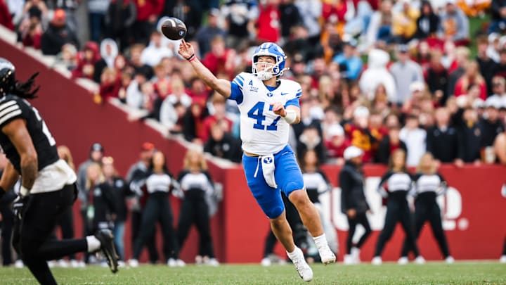 BYU quarterback Bear Bachmeier against Iowa State