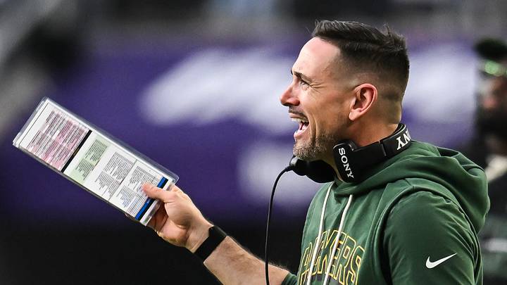 Green Bay Packers coach Matt Lafleur reacts to a play against the Minnesota Vikings in Week 18 of last season. Green Bay Packers coach Matt Lafleur reacts to a play against the Minnesota Vikings in Week 18 of last season.