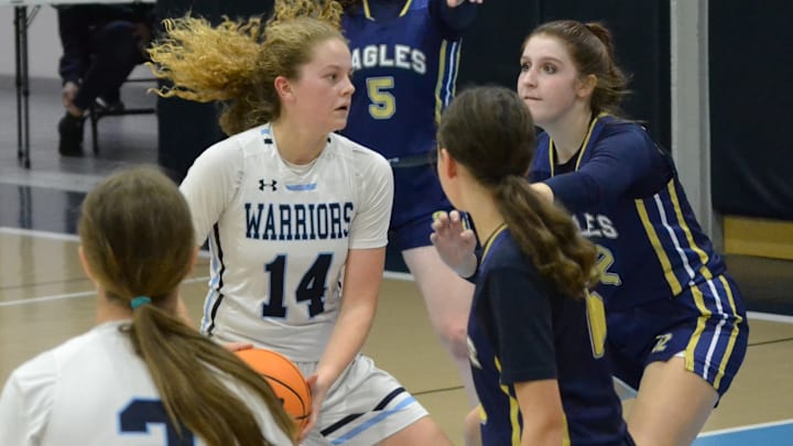 Seven Rivers Christian's Annalise de Beer in a game Nov. 21, 2024 against First Academy-Leesburg.