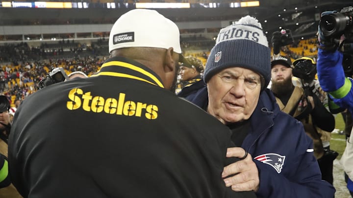Belichick is 15-12 versus the Steelers in his career.