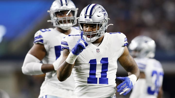 Dallas Cowboys star Micah Parsons celebrates a sack in the second quarter against the Washington Football Team Dallas Cowboys star Micah Parsons celebrates a sack in the second quarter against the Washington Football Team