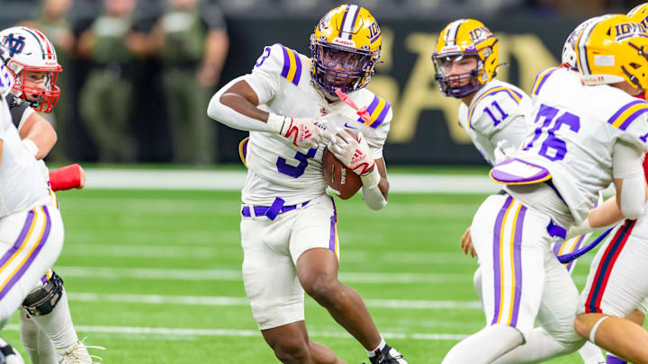 Kaston Lewis 3, North Desoto vs Iowa in the Div II Nonselect LHSAA Football State Champioship. Friday, Dec. 12, 2025.