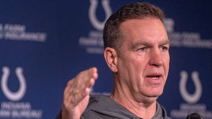 New Indianapolis Colts Defensive Coordinator Lou Anarumo speaks during a press conference