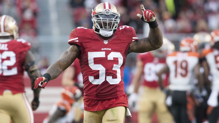 San Francisco 49ers inside linebacker NaVorro Bowman (53)