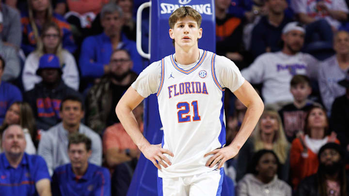 Florida Gators sophomore Alex Condon left early in Tuesday's victory over Mississippi State with an ankle injury.