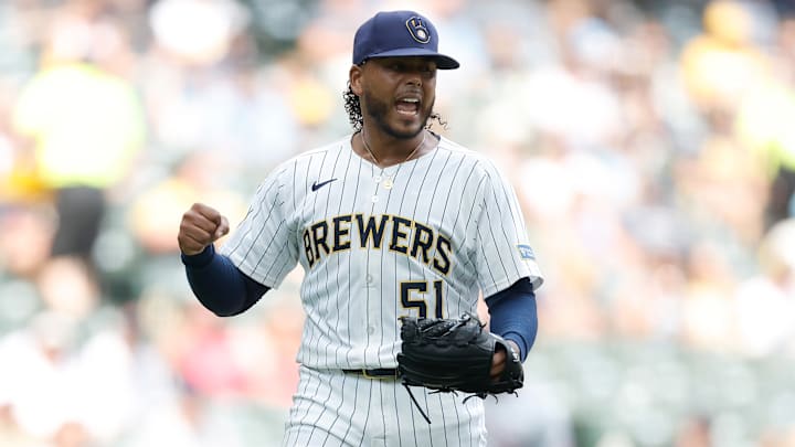 Milwaukee Brewers' Freddy Peralta. Milwaukee Brewers' Freddy Peralta.