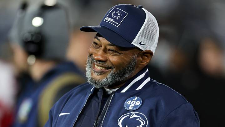 Penn State Nittany Lions interim head coach Terry Smith walks on the field before the game against the Nebraska Cornhuskers at Beaver Stadium. Penn State Nittany Lions interim head coach Terry Smith walks on the field before the game against the Nebraska Cornhuskers at Beaver Stadium.