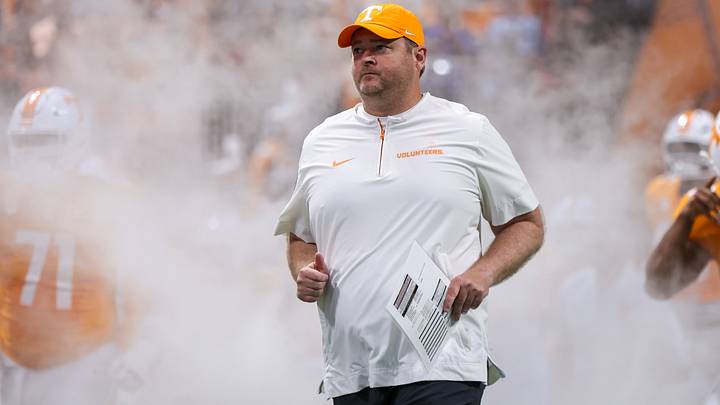 Aug 30, 2025; Atlanta, Georgia, USA; Tennessee Volunteers head coach Josh Heupel runs on the field before a game against the Syracuse Orange at Mercedes-Benz Stadium. Mandatory Credit: Brett Davis-Imagn Images Aug 30, 2025; Atlanta, Georgia, USA; Tennessee Volunteers head coach Josh Heupel runs on the field before a game against the Syracuse Orange at Mercedes-Benz Stadium. Mandatory Credit: Brett Davis-Imagn Images