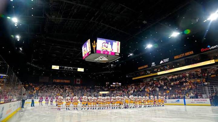Arizona State University's Mullett Arena will have a new head coach behind the bench for the first time in the rink's history, opening in 2022. Arizona State University's Mullett Arena will have a new head coach behind the bench for the first time in the rink's history, opening in 2022.