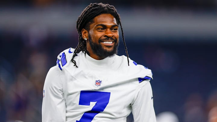 Dallas Cowboys cornerback Trevon Diggs prior to the game against the Atlanta Falcons.