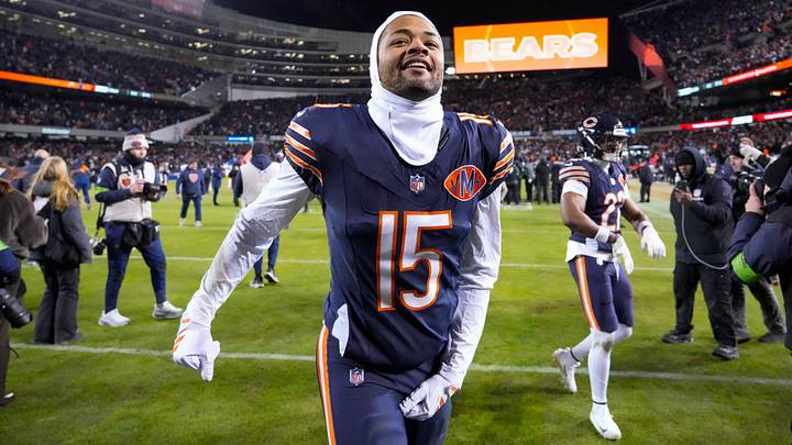 Chicago Bears wide receiver Rome Odunze (15) leaves the field following a game against the Green Bay Packers in an NFC Wild Card Round game at Soldier Field. Mandatory Credit: David Banks-Imagn Images Chicago Bears wide receiver Rome Odunze (15) leaves the field following a game against the Green Bay Packers in an NFC Wild Card Round game at Soldier Field. Mandatory Credit: David Banks-Imagn Images