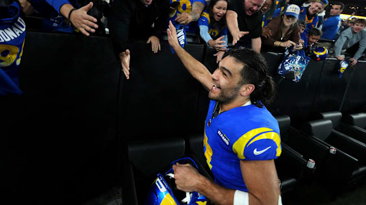 Los Angeles Rams receiver Puka Nacua on  Jan. 13, 2025.