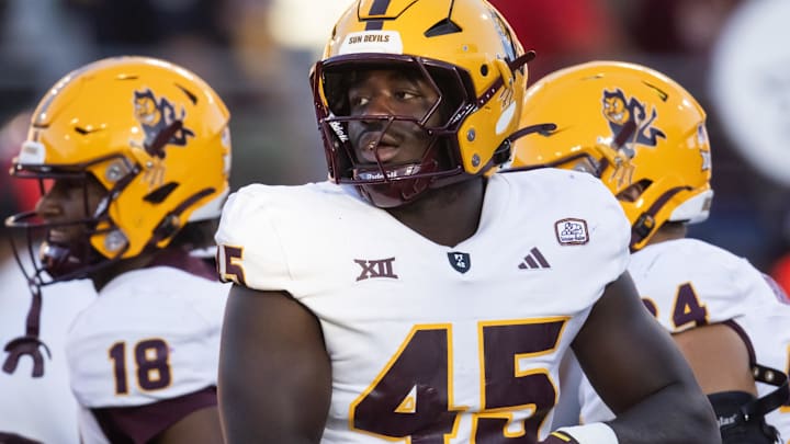Arizona State Sun Devils linebacker K'Vion Thunderbird (45) is transferring to Fresno State.