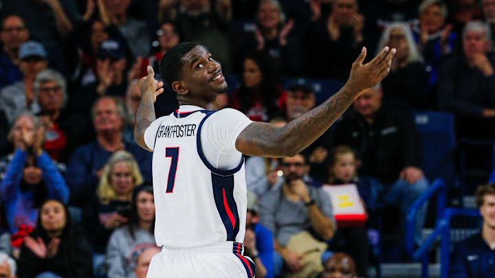 Gonzaga Bulldogs forward Tyon Grant-Foster (7). Gonzaga Bulldogs forward Tyon Grant-Foster (7).