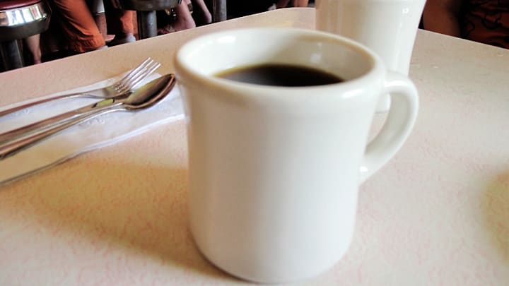 Cup of coffee in a diner Cup of coffee in a diner