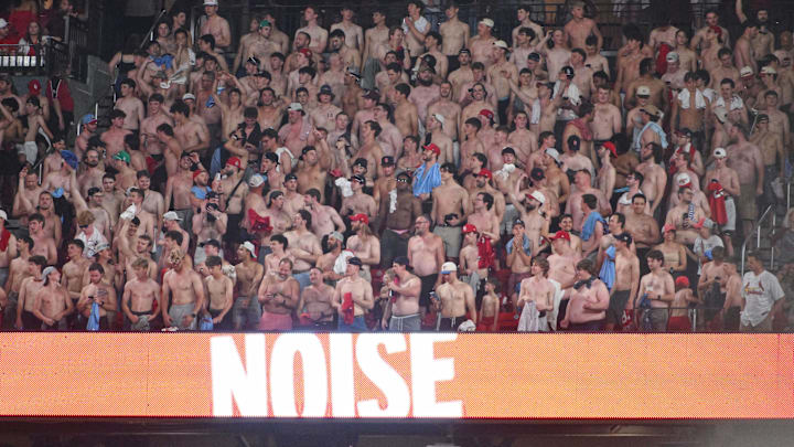 A group of shirtless fans took over a section of Busch Stadium during the Cardinals' walk-off win Friday. A group of shirtless fans took over a section of Busch Stadium during the Cardinals' walk-off win Friday.