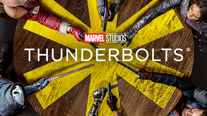 The official poster for Marvel Studios' Thunderbolts*. 