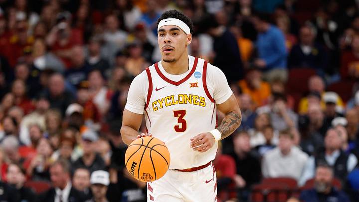 Mar 27, 2026; Chicago, IL, USA; Iowa State Cyclones guard Tamin Lipsey (3) drives the ball in the first half against the Tennessee Volunteers during a Sweet Sixteen game of the Midwest Regional of the men's 2026 NCAA Tournament at United Center. Mar 27, 2026; Chicago, IL, USA; Iowa State Cyclones guard Tamin Lipsey (3) drives the ball in the first half against the Tennessee Volunteers during a Sweet Sixteen game of the Midwest Regional of the men's 2026 NCAA Tournament at United Center.