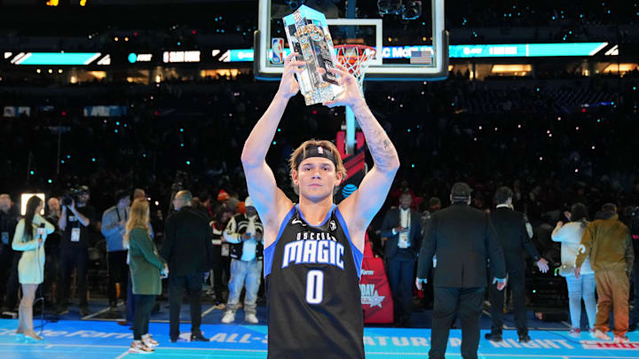 Magic guard Mac McClung (0) is the favorite to win a third straight Slam Dunk Contest.