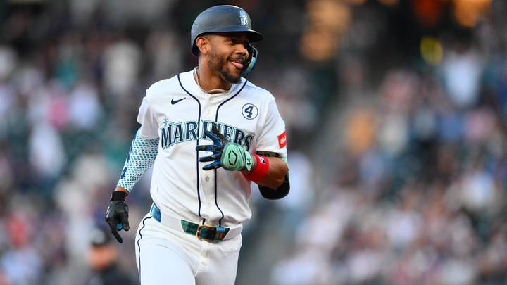 Jun 2, 2026; Seattle, Washington, USA; Seattle Mariners center fielder Julio Rodriguez (44) runs the bases after hitting a home run against the New York Mets during the sixth inning at T-Mobile Park. Mandatory Credit: Steven Bisig-Imagn Images Jun 2, 2026; Seattle, Washington, USA; Seattle Mariners center fielder Julio Rodriguez (44) runs the bases after hitting a home run against the New York Mets during the sixth inning at T-Mobile Park. Mandatory Credit: Steven Bisig-Imagn Images