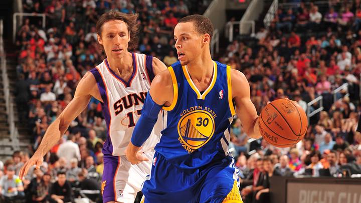 Stephen Curry, Steve Nash Golden State Warriors v Phoenix Suns Stephen Curry, Steve Nash Golden State Warriors v Phoenix Suns