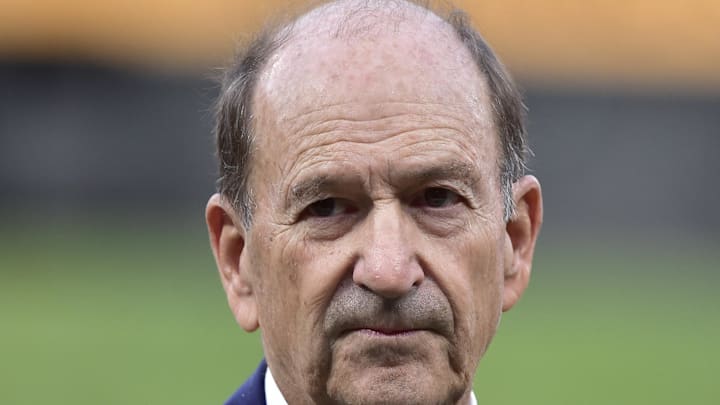 Aug 24, 2019; St. Louis, MO, USA; St. Louis Cardinals chairman Bill Dewitt Jr. looks on during a ceremony prior to the start of a game against the Colorado Rockies during an MLB Players' Weekend game at Busch Stadium. Mandatory Credit: Jeff Curry-Imagn Images Aug 24, 2019; St. Louis, MO, USA; St. Louis Cardinals chairman Bill Dewitt Jr. looks on during a ceremony prior to the start of a game against the Colorado Rockies during an MLB Players' Weekend game at Busch Stadium. Mandatory Credit: Jeff Curry-Imagn Images