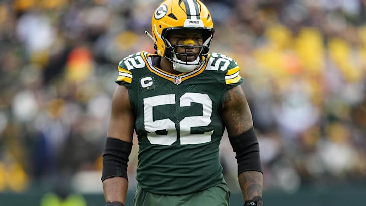 Nov 23, 2025; Green Bay, Wisconsin, USA; Green Bay Packers defensive lineman Rashan Gary (52) during the game against the Minnesota Vikings at Lambeau Field. Mandatory Credit: Jeff Hanisch-Imagn Images Nov 23, 2025; Green Bay, Wisconsin, USA; Green Bay Packers defensive lineman Rashan Gary (52) during the game against the Minnesota Vikings at Lambeau Field. Mandatory Credit: Jeff Hanisch-Imagn Images