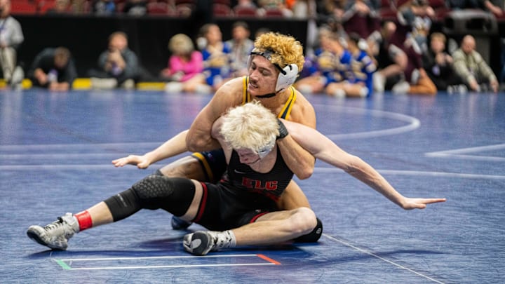 Burlington Notre Dame's Kaiden Dietzenbach will compete for a state title Saturday night.