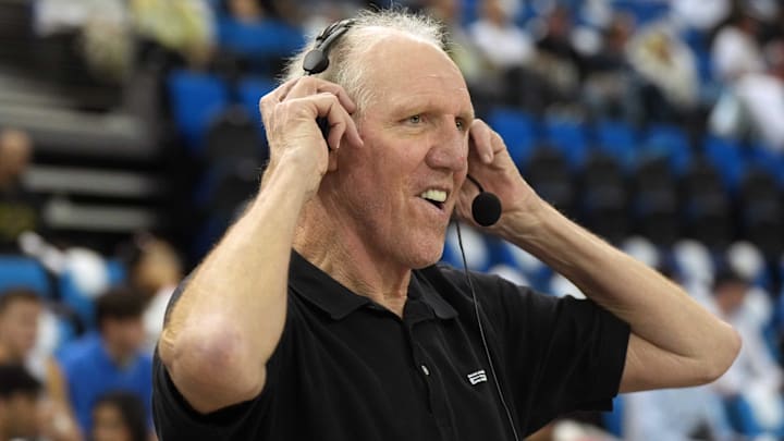 ESPN analyst Bill Walton calls a UCLA vs. Maryland basketball game.