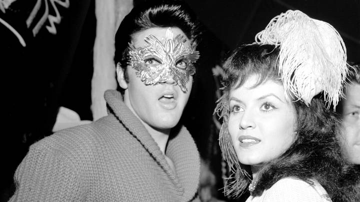 Elvis Presley and Joan Bradshaw on Halloween Elvis Presley and Joan Bradshaw on Halloween