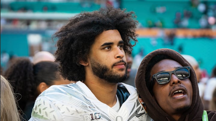 Oregon Ducks Dante Moore transfer portal quarterback dan lanning nfl draft nil new york jets las vegas raiders