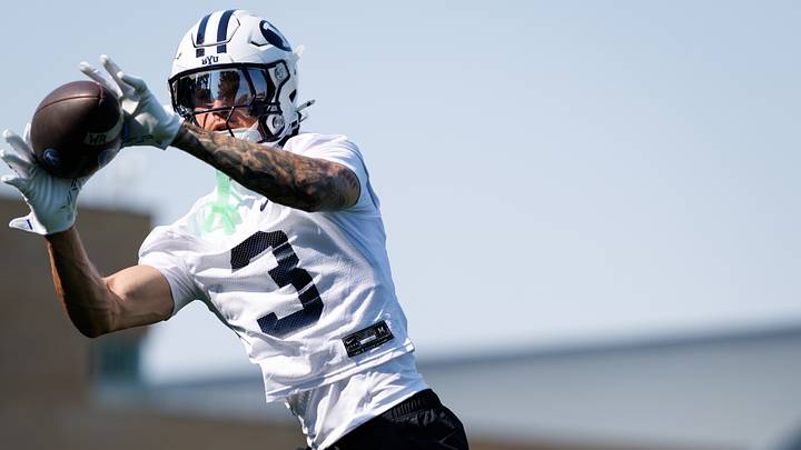 BYU wide receiver Kyler Kasper on day one of Fall Camp BYU wide receiver Kyler Kasper on day one of Fall Camp