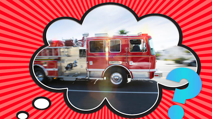 Fire trucks are red because we expect them to be.