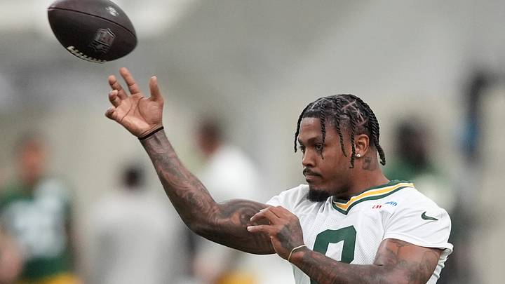 Green Bay Packers Josh Jacobs (8) participates in mandatory minicamp Thursday, June 11, 2026, at the Don Hutson Center in Green Bay, Wisconsin. 
Dan Powers/USA TODAY NETWORK-Wisconsin