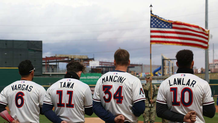 Faces in the crowd during opening day for the Reno Aces at Greater Nevada Field in Reno on April 1, 2025.