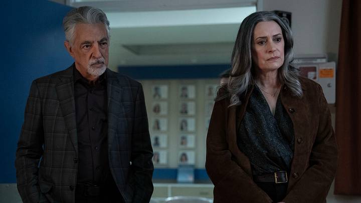 Joe Mantegna as David Rossi and Paget Brewster as Emily Prentiss in Criminal Minds: Evolution, episode 1, season 19 streaming on Paramount+, 2026. 