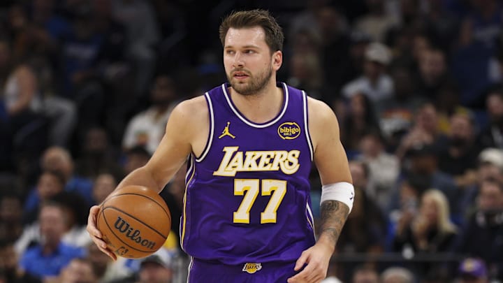 The Los Angeles Lakers and guard Luka Doncic are road favorites on Monday.