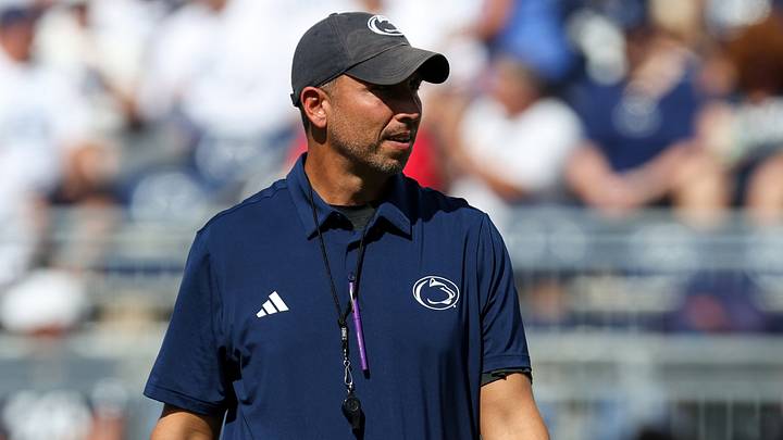 Penn State Nittany Lions head coach Matt Campbell walks on the field before the game vs. the Marshall Thundering Herd at Beaver Stadium. Penn State Nittany Lions head coach Matt Campbell walks on the field before the game vs. the Marshall Thundering Herd at Beaver Stadium.
