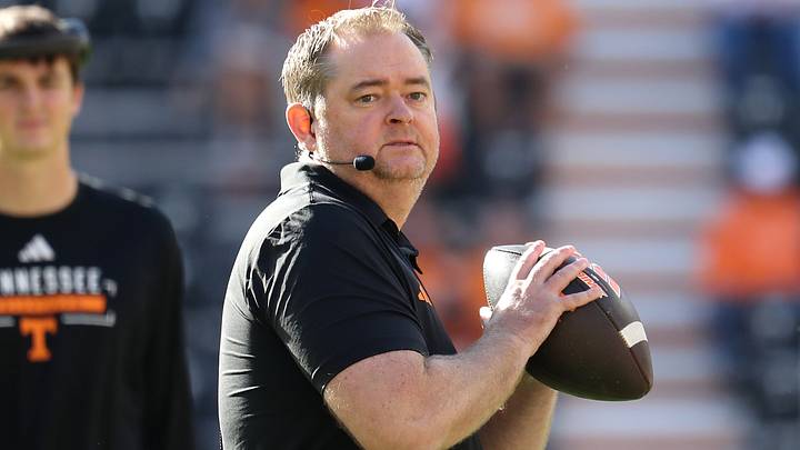 Sep 26, 2026; Knoxville, Tennessee, USA; Tennessee Volunteers head coach Josh Heupel on the field during warmups before the game against the Texas Longhorns at Neyland Stadium. Mandatory Credit: Randy Sartin-Imagn Images Sep 26, 2026; Knoxville, Tennessee, USA; Tennessee Volunteers head coach Josh Heupel on the field during warmups before the game against the Texas Longhorns at Neyland Stadium. Mandatory Credit: Randy Sartin-Imagn Images