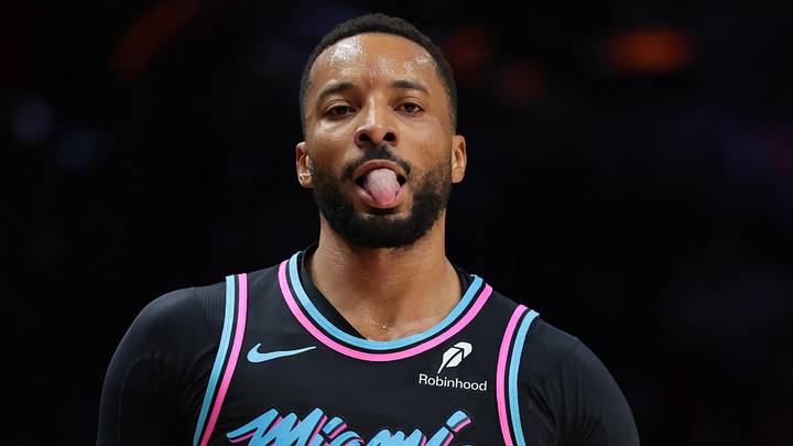Miami Heat guard Norman Powell (24) reacts (Mandatory Credit: Sam Navarro-Imagn Images) Miami Heat guard Norman Powell (24) reacts (Mandatory Credit: Sam Navarro-Imagn Images)