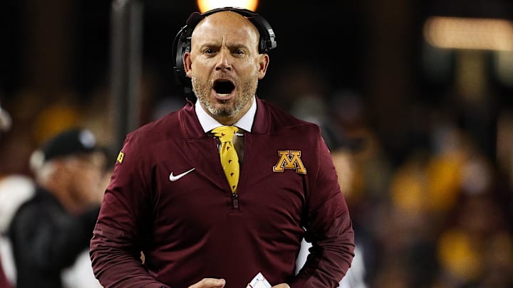 Minnesota Golden Gophers head coach P.J. Fleck. Minnesota Golden Gophers head coach P.J. Fleck.